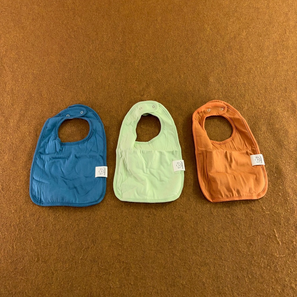 KeaBabies Unisex 0-24M Multi Coast Drool Snaps Organic Cotton Bibs 3 Pack New